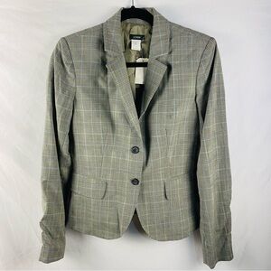 J. Crew Women's Tan Plaid Suit Jacket